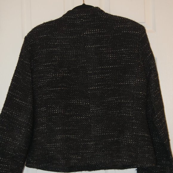 CHICO'S DESIGN  Black/White Tweed  Women's Jacket Size 2 - Picture 3 of 7